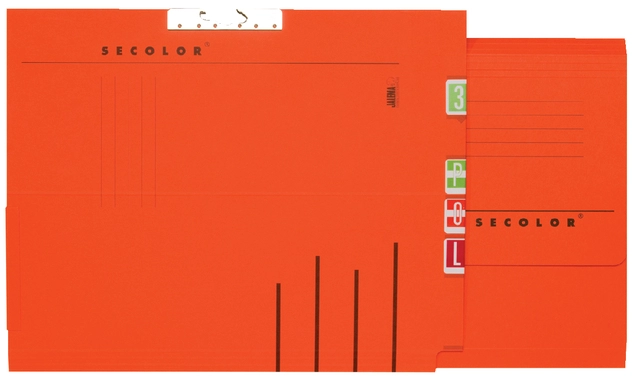 Een Verzamelmap Djois Secolor A4 lateraal recycled rood koop je bij Hoekmankantoorartikelen.nl