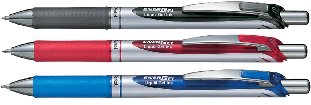 Een Gelschrijver Pentel BL77 Energel medium zwart koop je bij VHK Kantoorartikelen