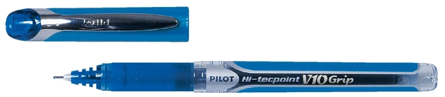 Een Rollerpen PILOT Hi-Tecpoint Grip V10 breed blauw koop je bij Hoekmankantoorartikelen.nl