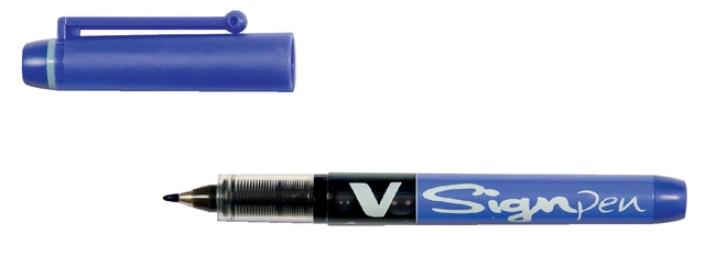 Een Fineliner PILOT V Signpen fijn blauw koop je bij VHK Kantoorartikelen