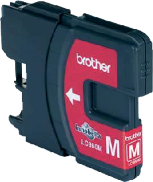 Een Inktcartridge Brother LC-980M rood koop je bij VHK Kantoorartikelen