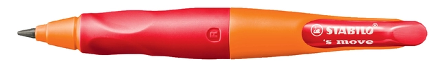 Een Vulpotlood STABILO Easyergo HB 3.15mm rechtshandig oranje/rood incl puntenslijper blister à 1 stuk koop je bij VHK Kantoorartikelen