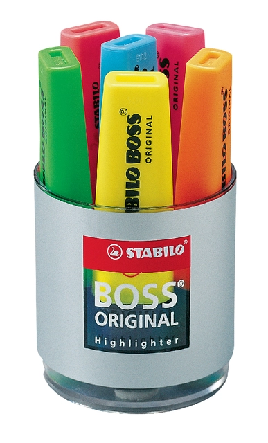 Een Markeerstift STABILO BOSS Original 70/06 assorti deskset à 6 stuks koop je bij VHK Kantoorartikelen