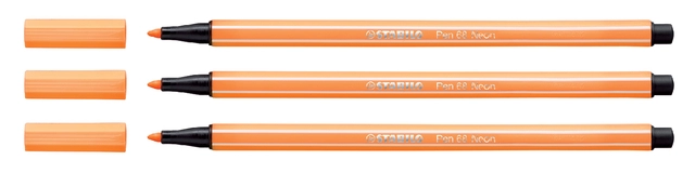 Een Viltstift STABILO Pen 68/054 medium neon oranje koop je bij VHK Kantoorartikelen