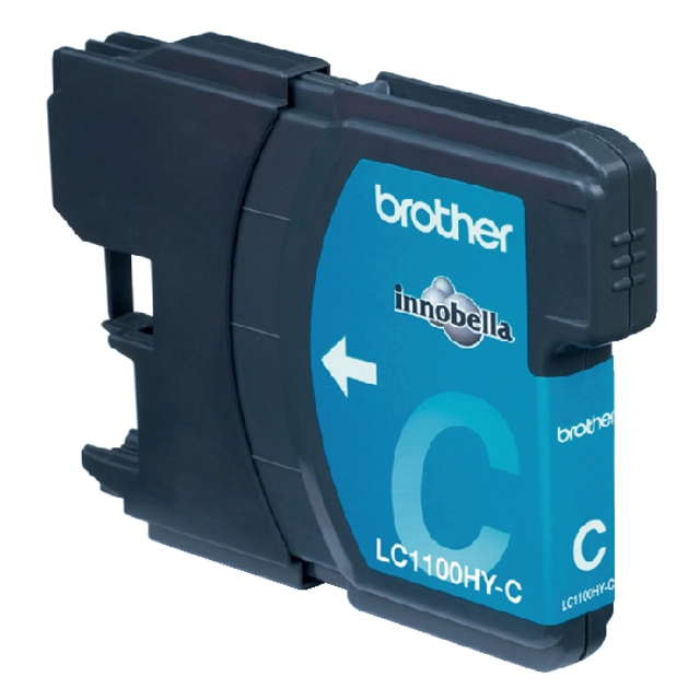 Een Inktcartridge Brother LC-1100HYC blauw koop je bij VHK Kantoorartikelen