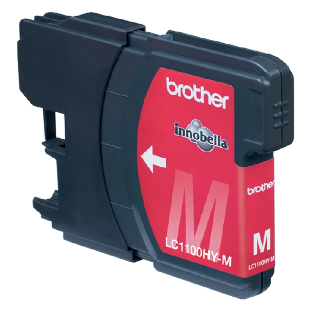 Een Inktcartridge Brother LC-1100HYM rood koop je bij VHK Kantoorartikelen