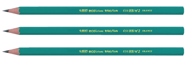 Een Potlood Bic Evolution ecolutions 650 zeshoekig HB koop je bij VHK Kantoorartikelen