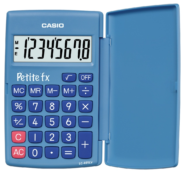 Een Rekenmachine Casio basisschool blauw koop je bij VHK Kantoorartikelen