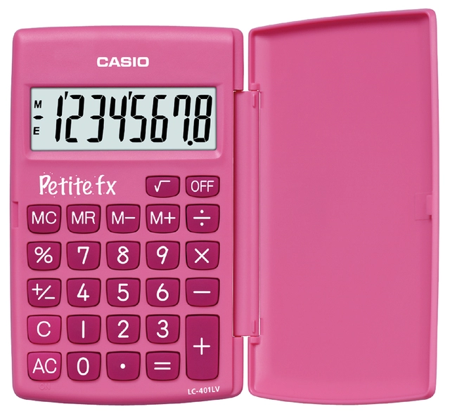 Een Rekenmachine Casio basisschool roze koop je bij VHK Kantoorartikelen