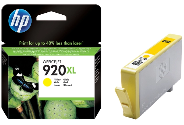 Een Inktcartridge HP CD974AE 920XL geel koop je bij VHK Kantoorartikelen