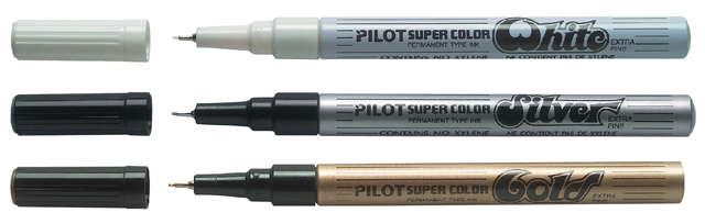 Een Fineliner PILOT Super Color extra fijn wit koop je bij Hoekmankantoorartikelen.nl