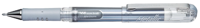 Een Gelschrijver Pentel K230M medium metallic zilver koop je bij VHK Kantoorartikelen