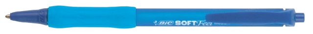 Een Balpen Bic soft feel grip clic medium blauw koop je bij VHK Kantoorartikelen