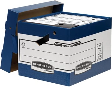 Een Bankers Box archiefdoos, formaat 33,3 x 29,2 x 40,4 cm, blauw koop je bij best4office