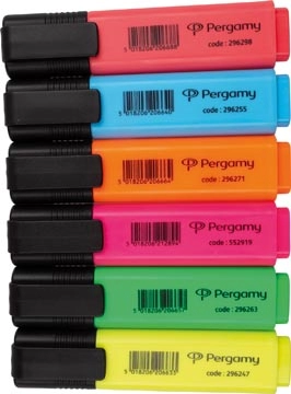 Een Pergamy markeerstift, etui van 6 stuks in geassorteerde kleuren koop je bij Muys Kantoor & Kado