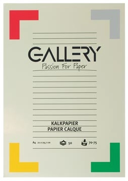 Een Gallery kalkpapier, ft 21 x 29,7 cm (A4), blok van 50 vel koop je bij best4office