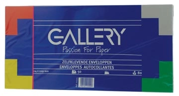 Een Gallery enveloppen ft 114 x 229 mm, stripsluiting, pak van 50 stuks koop je bij best4office