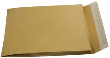 Een Gallery enveloppen met balg ft 250 x 350 x 40 mm, stripsluiting, bruine kraft, doos van 250 stuks koop je bij best4office