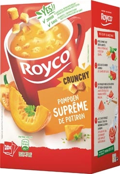 Een Royco Minute Soup pompoensuprême met croutons, pak van 20 zakjes koop je bij Muys Kantoor & Kado