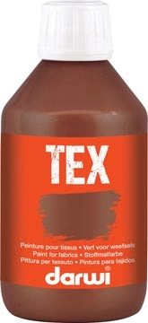 Een Darwi textielverf Tex, 250 ml, donkerbruin koop je bij Muys Kantoor & Kado