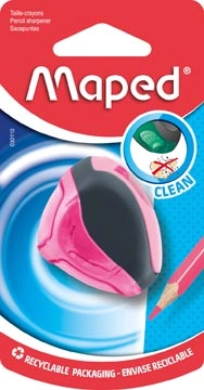 Een Maped potloodslijper Clean 1-gaats, op blister koop je bij Muys Kantoor & Kado