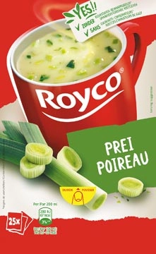 Een Royco Minute Soup classic prei, pak van 25 zakjes koop je bij Muys Kantoor & Kado