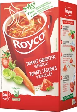 Een Royco Minute Soup tomaat groenten vermicelli, pak van 20 zakjes koop je bij Muys Kantoor & Kado