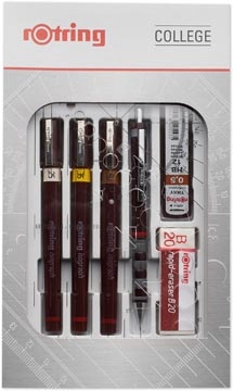 Een Rotring college set van 9 Isograph 0,25 mm/ 0,35 mm/ 0,5 mm koop je bij best4office