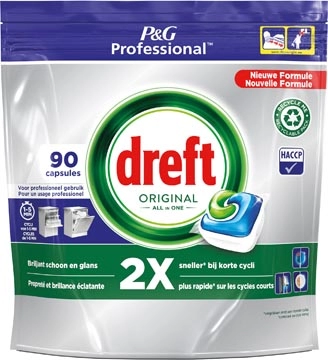 Een Dreft vaatwasmiddel Original Regular, 90 capsules koop je bij Muys Kantoor & Kado