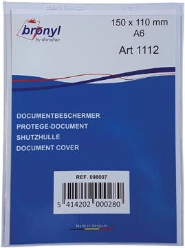 Een Bronyl U-mapje uit transparante PVC van 180 micron, ft A6 koop je bij best4office