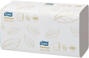 Een Tork Premium handdoek extra soft, 2-laags, ZZ-fold, systeem H3, wit, 200 sheets, pak van 15 stuks koop je bij Muys Kantoor & Kado