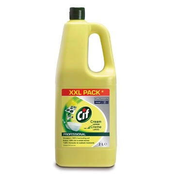 Een Cif schuurcrème citroen, flacon van 2 liter koop je bij Muys Kantoor & Kado