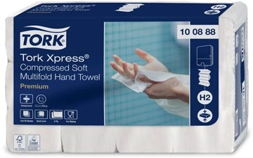 Een Tork Xpress® gecomprimeerde zachte handdoek, multifold M, Premium, 2-laags, systeem H2, 12 x 170 vel koop je bij Muys Kantoor & Kado