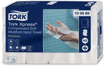 Een Tork Xpress® gecomprimeerde zachte handdoek, multifold Z, Premium, 2-laags, systeem H2, 12 x 225 vel koop je bij Muys Kantoor & Kado