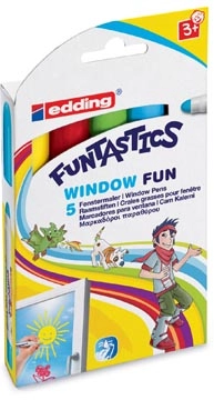 Een Edding Window Marker Funtastics, ophangetui met 5 stuks koop je bij best4office