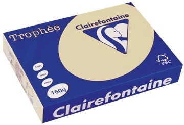 Een Clairefontaine Trophée Pastel, gekleurd papier, A4, 160 g, 250 vel, gems koop je bij Muys Kantoor & Kado