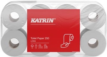 Een Katrin toiletpapier, 3-laags, 250 vel per rol, pak van 8 rollen koop je bij Muys Kantoor & Kado