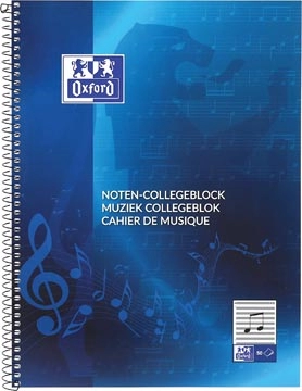 Een Oxford muziek collegeblok ft A4, 100 bladzijden koop je bij best4office