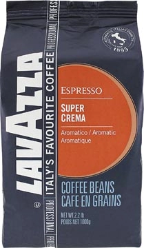 Een Lavazza koffiebonen super crema, zak van 1 kg koop je bij best4office