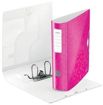 Een Leitz WOW ordner Active rug van 8,2 cm, roze koop je bij best4office