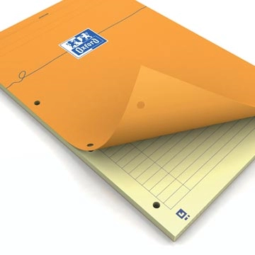 Een Oxford Orange Pads schrijfblok, ft A4+, gelijnd, 160 bladzijden, 4-gaatsperforatie koop je bij best4office