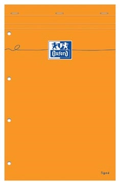 Een Oxford Orange Pads schrijfblok, ft A4+, gelijnd, 160 bladzijden, 4-gaatsperforatie koop je bij best4office