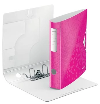 Een Leitz WOW ordner Active rug van 6,5 cm, roze koop je bij best4office