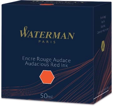 Een Waterman vulpeninkt 50 ml, rood (Audacious) koop je bij Muys Kantoor & Kado