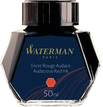 Een Waterman vulpeninkt 50 ml, rood (Audacious) koop je bij Muys Kantoor & Kado