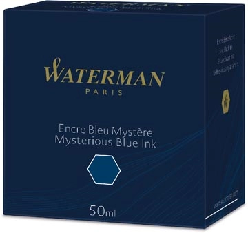 Een Waterman vulpeninkt 50 ml, blauw (Mysterious) koop je bij Muys Kantoor & Kado