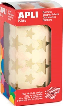 Een Apli Kids stickers op rol, ster, 2360 stuks, metallic goud koop je bij best4office