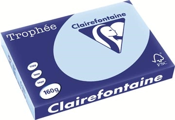 Een Clairefontaine Trophée Pastel, gekleurd papier, A3, 160 g, 250 vel, blauw koop je bij best4office