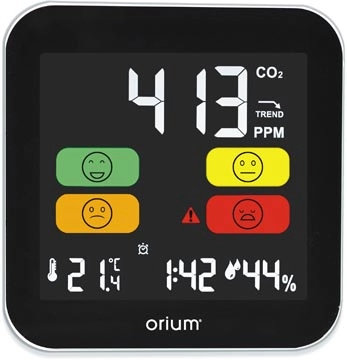 Een Orium by Cep professionele CO2-meter, voor ruimtes tot 75 m² koop je bij Muys Kantoor & Kado