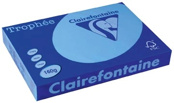 Een Clairefontaine Trophée Intens, gekleurd papier, A3, 160 g, 250 vel, koningsblauw koop je bij best4office